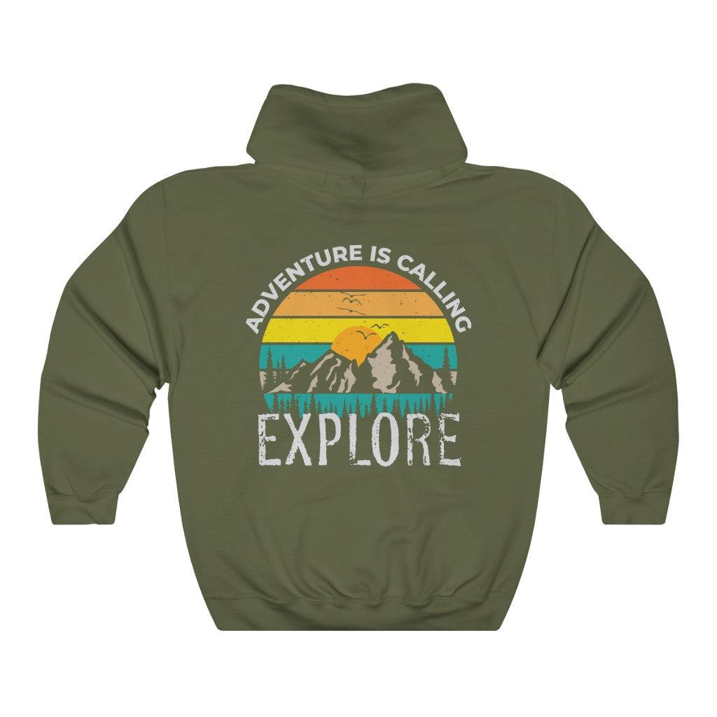 Adventure Is Calling Explore-Unisex Heavy Blend Hoodie