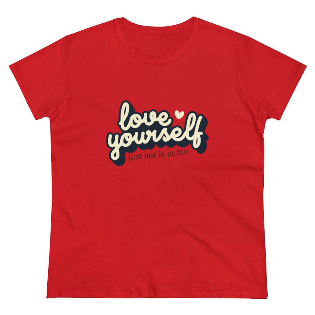 Love Yourself-Women's Heavy Cotton Tee-T-Shirt-ARC Designs