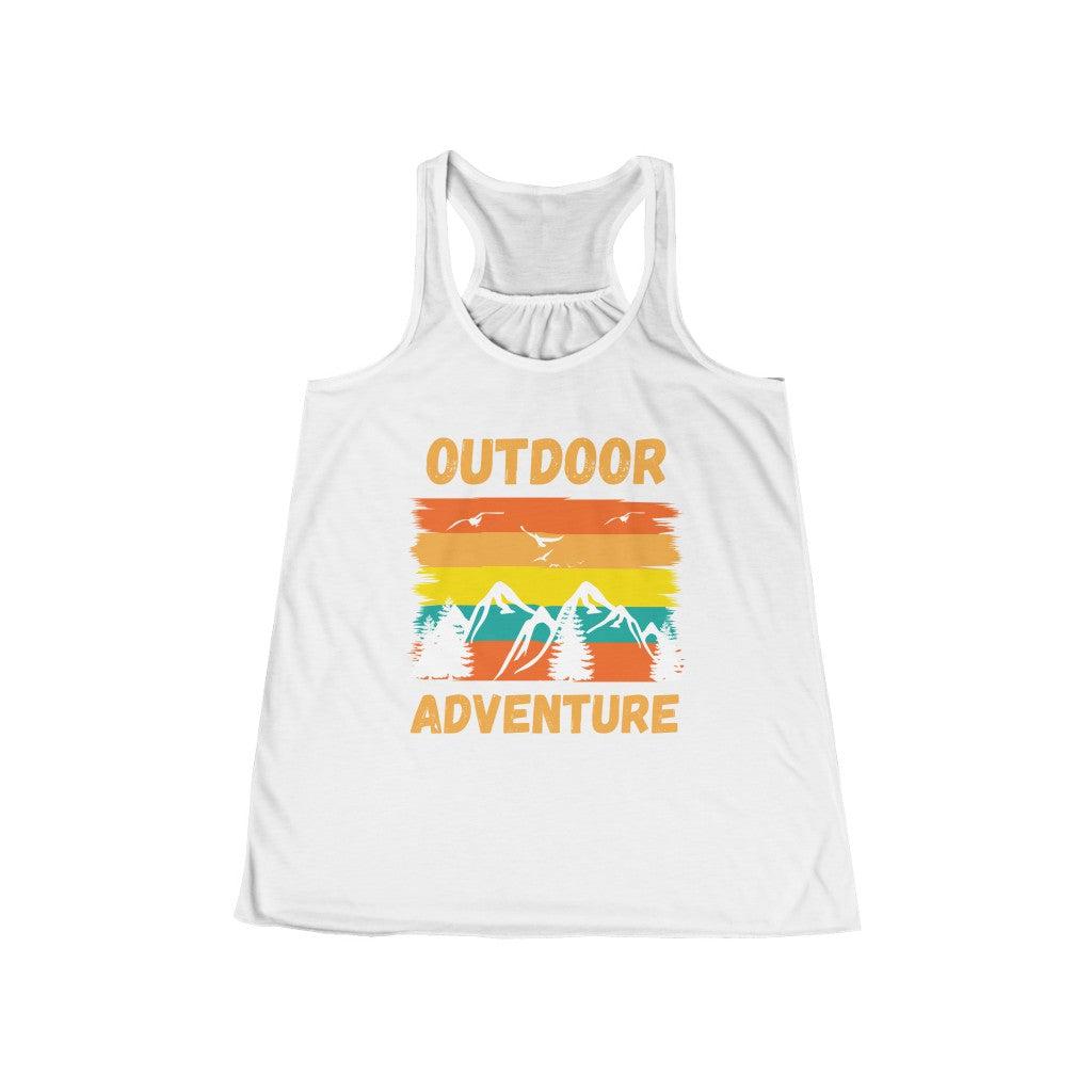 Outdoor Adventure-Women's Flowy Racerback Tank