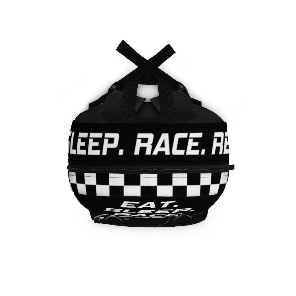 EAT. SLEEP. RACE. REPEAT. Backpack