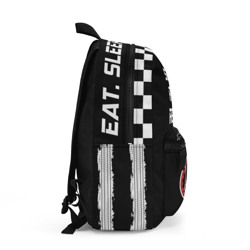 EAT. SLEEP. RACE. REPEAT. Backpack