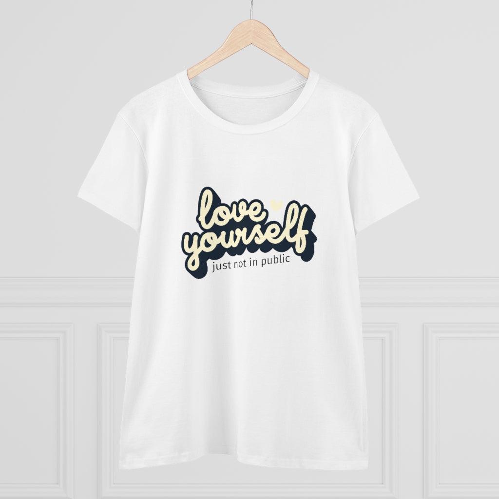 Love Yourself-Women's Heavy Cotton Tee-T-Shirt-ARC Designs