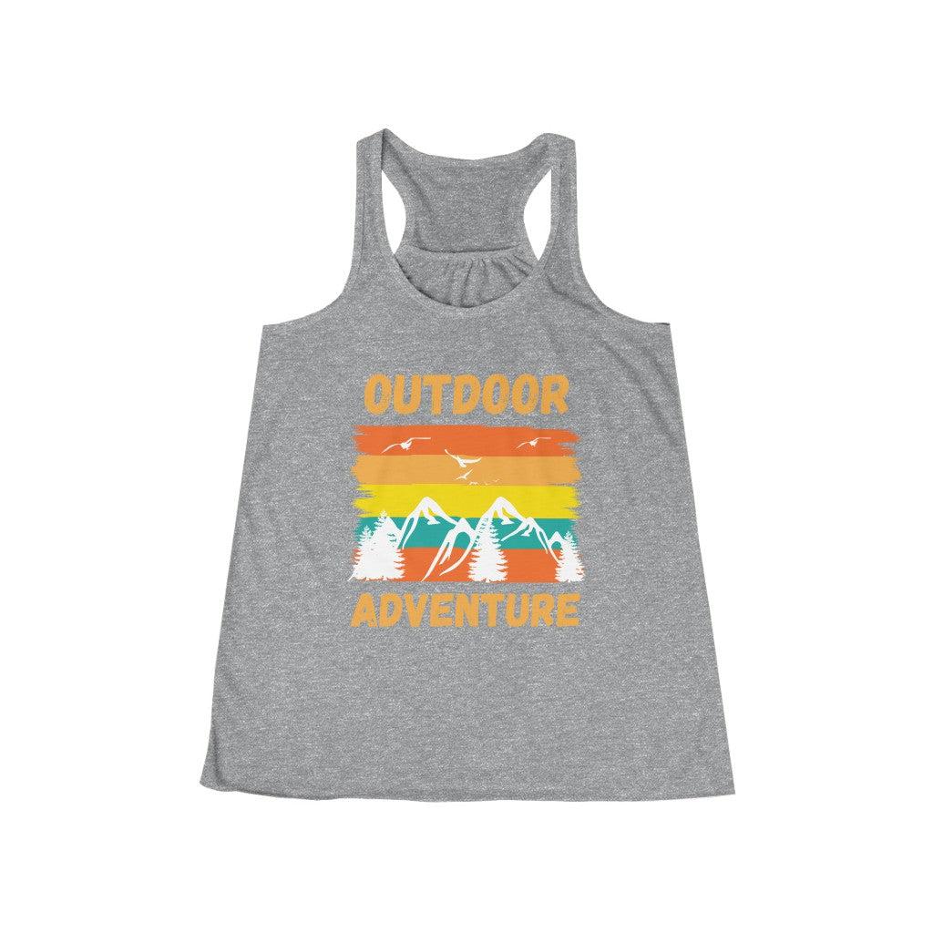 Outdoor Adventure-Women's Flowy Racerback Tank