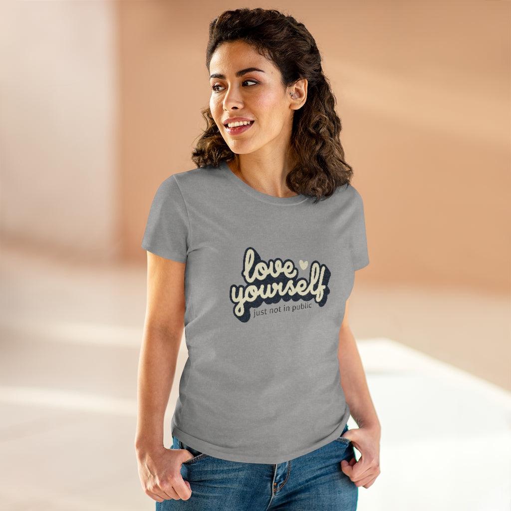 Love Yourself-Women's Heavy Cotton Tee-T-Shirt-ARC Designs