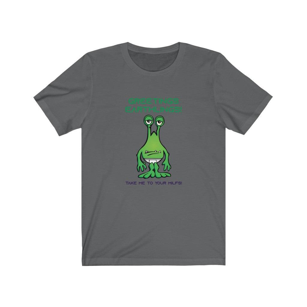 Greetings Earthlings-Unisex Jersey Short Sleeve Tee - ACRC Designs