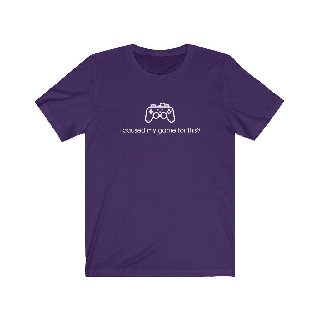 Paused Game-Unisex Jersey Short Sleeve Tee - ACRC Designs