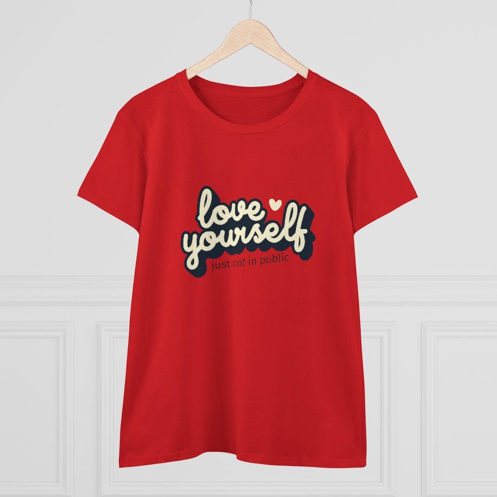 Love Yourself-Women's Heavy Cotton Tee-T-Shirt-ARC Designs