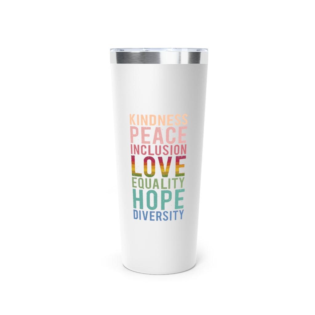 Peace + Love + Hope Copper Vacuum Insulated 22oz Tumbler-Mug-ARC Designs