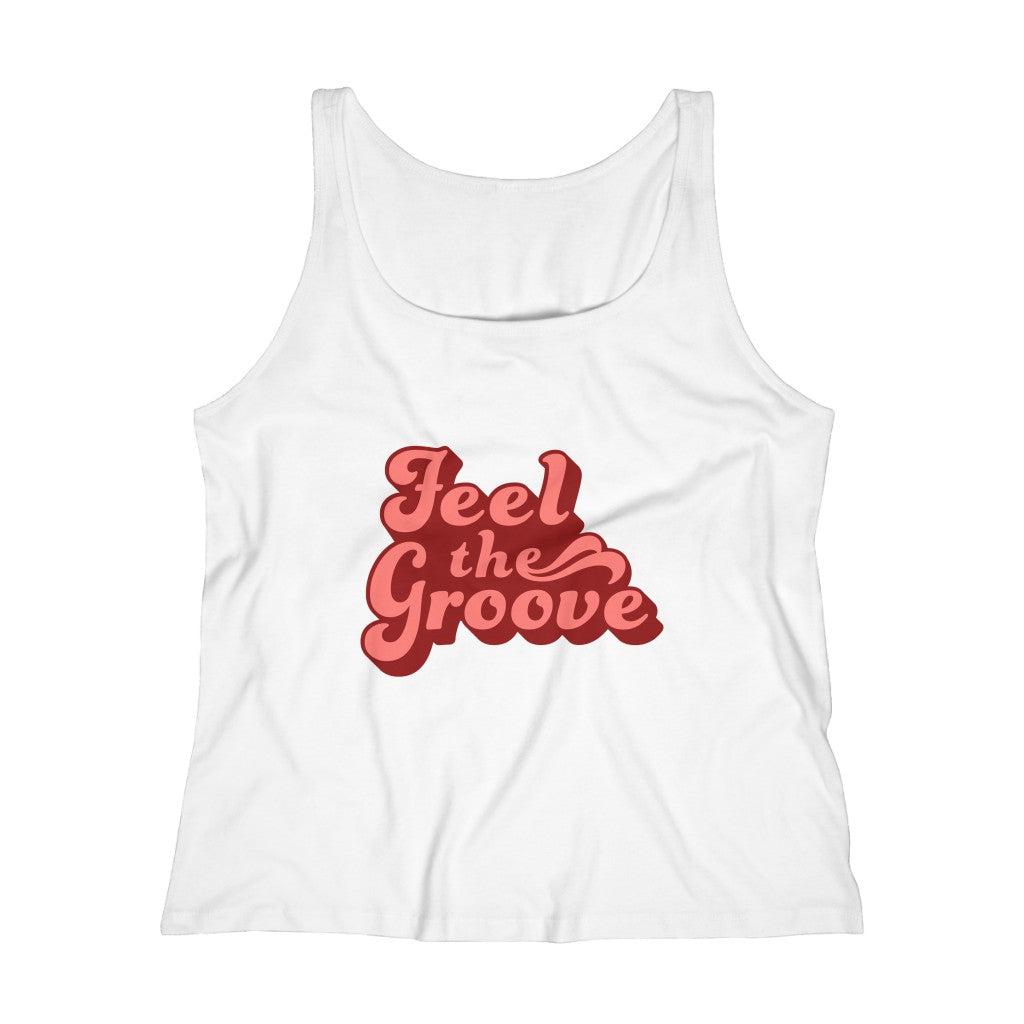 Feel the Groove-Women's Relaxed Jersey Tank Top-Tank Top-ARC Designs
