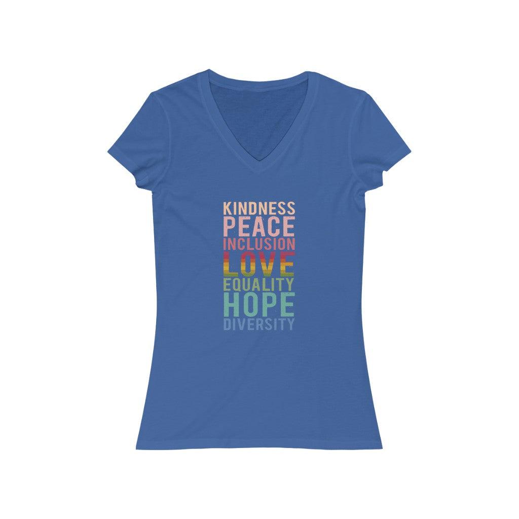 Peace + Love + Hope V-Neck Tee-V-neck-ARC Designs