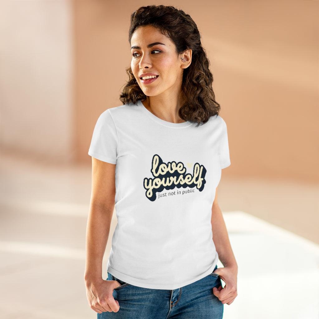 Love Yourself-Women's Heavy Cotton Tee-T-Shirt-ARC Designs