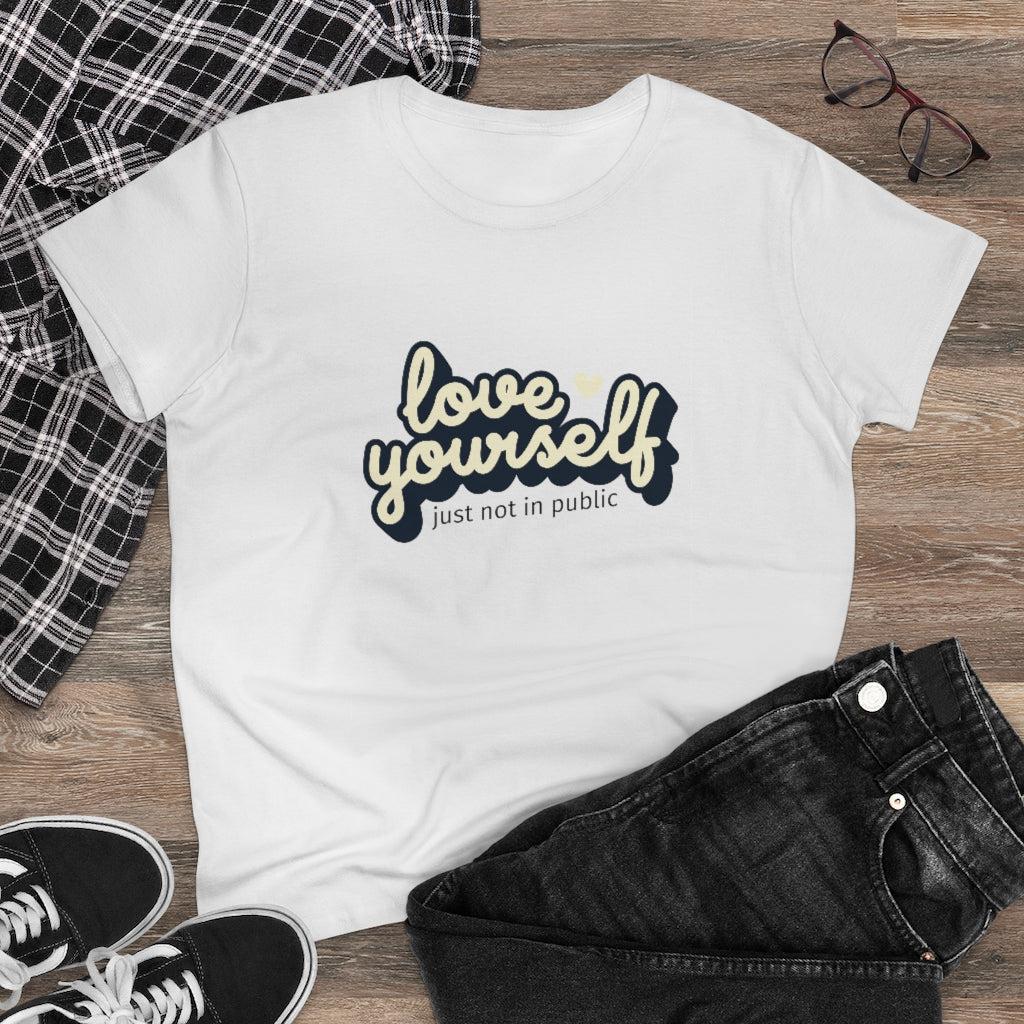 Love Yourself-Women's Heavy Cotton Tee-T-Shirt-ARC Designs