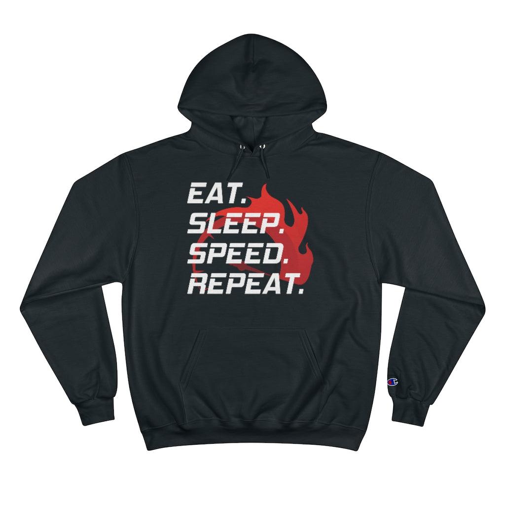 Eat Sleep Speed Repeat - Champion Hoodie