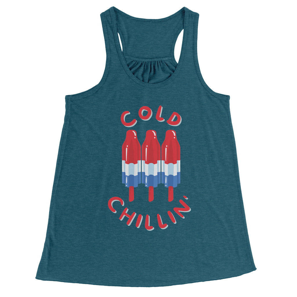Cold Chillin-Women's Flowy Racerback Tank
