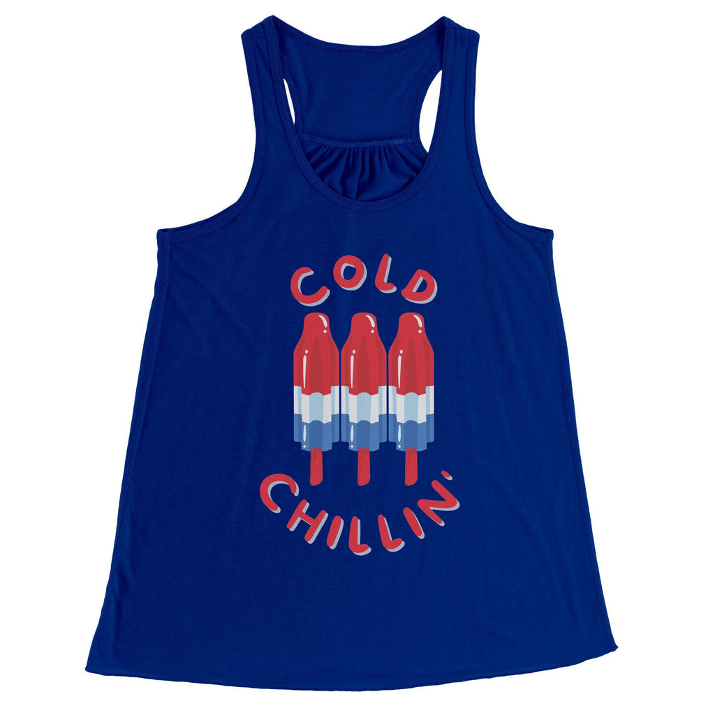 Cold Chillin-Women's Flowy Racerback Tank
