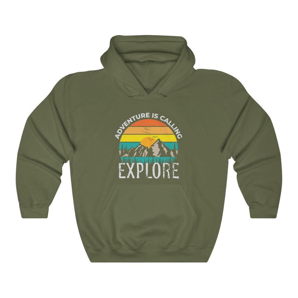 Adventure Is Calling Explore-Unisex Heavy Blend Hoodie