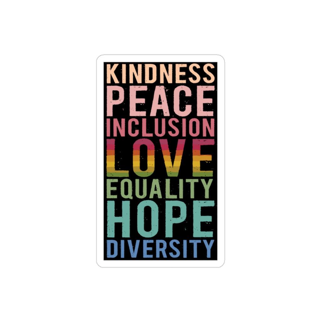 Peace + Love + Hope Transparent Outdoor Sticker-Paper products-ARC Designs