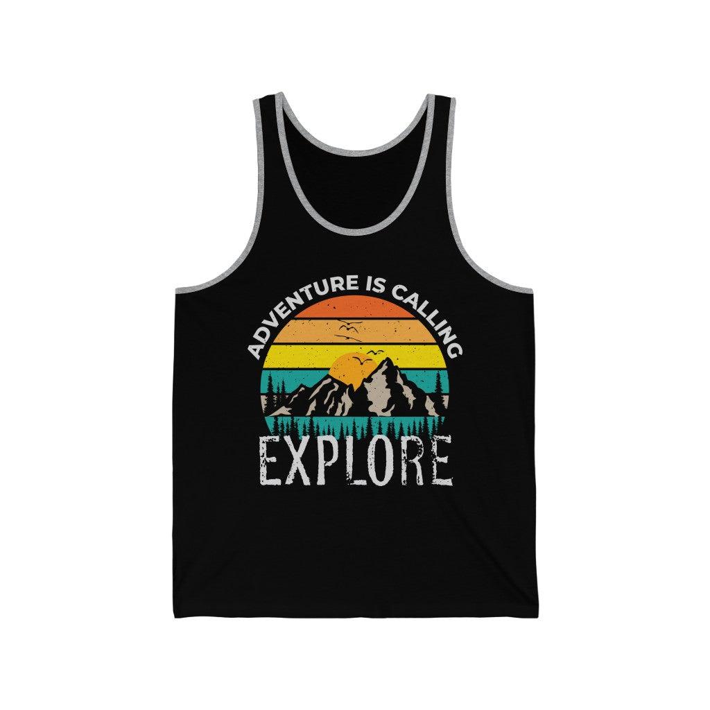 Adventure Is Calling Explore-Unisex Jersey Tank