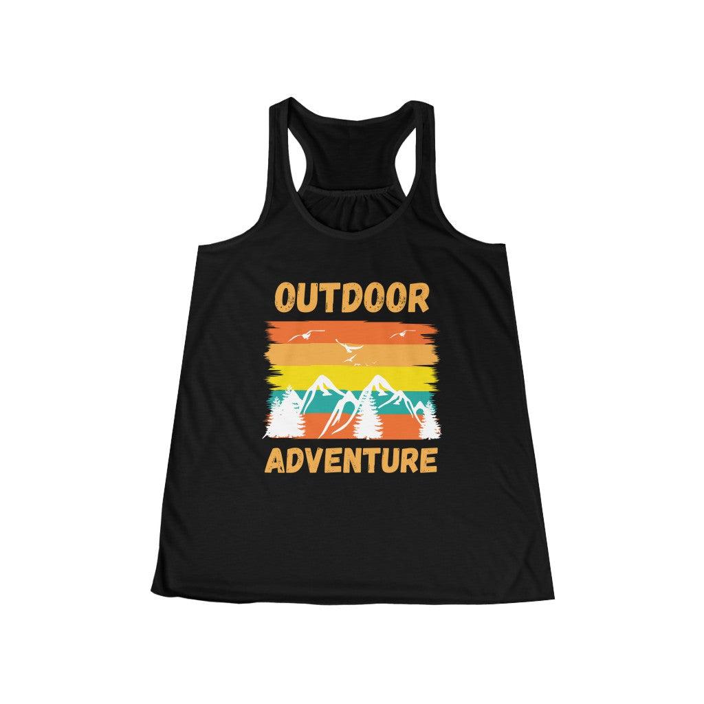 Outdoor Adventure-Women's Flowy Racerback Tank