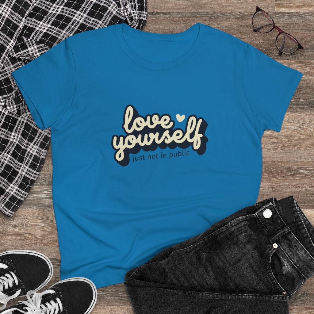 Love Yourself-Women's Heavy Cotton Tee-T-Shirt-ARC Designs