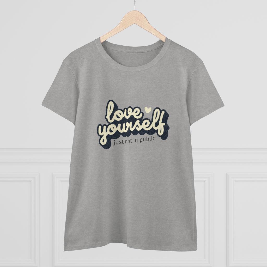 Love Yourself-Women's Heavy Cotton Tee-T-Shirt-ARC Designs