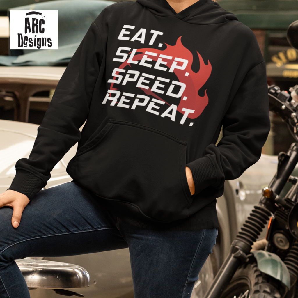 Eat Sleep Speed Repeat - Champion Hoodie